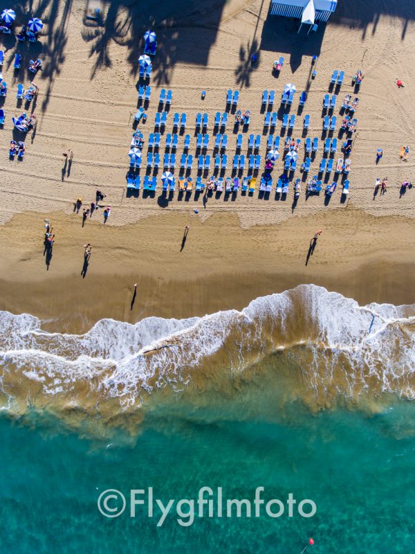 Stranden Las Canteras i Las Palmas på Gran Canaria